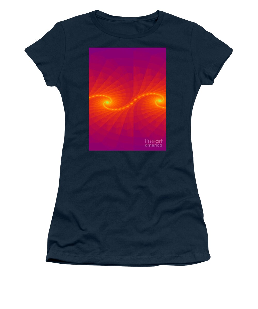 Energy Women's T-Shirt featuring the photograph Energy Wave Abstract Digital Art #2 by Robyn King