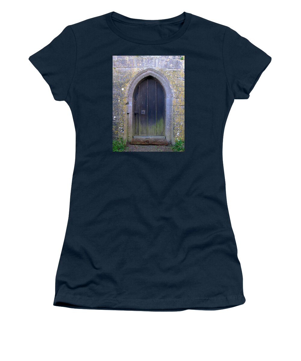 Irish Doors Women's T-Shirt featuring the photograph Enter At Your Own Risk by Suzanne Oesterling