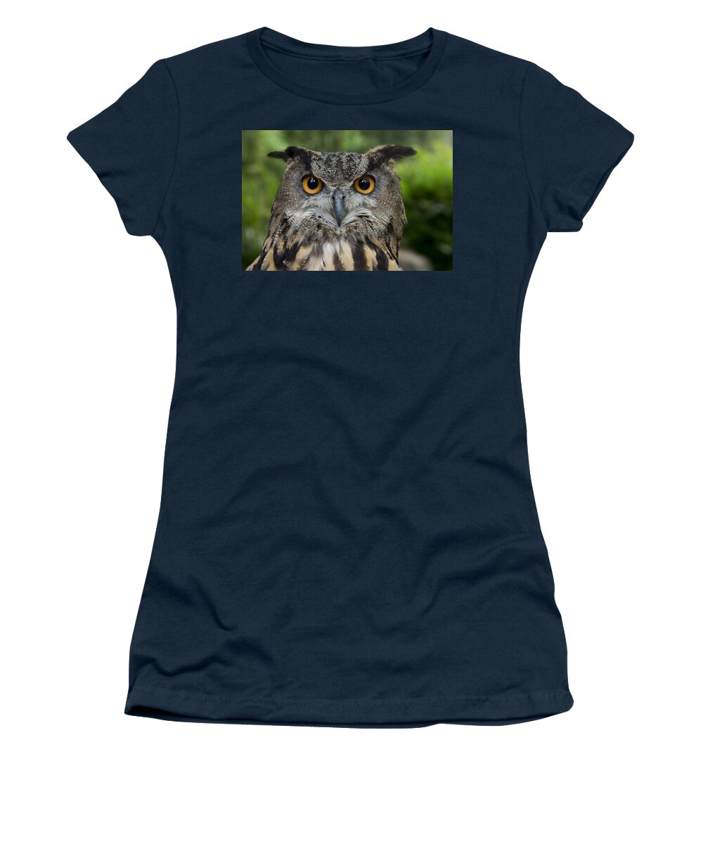 San Diego Zoo Women's T-Shirt featuring the photograph Eurasian Eagle-owl by San Diego Zoo