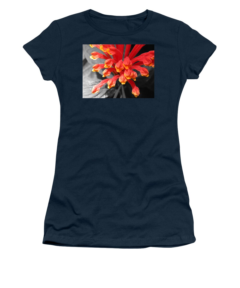 Selective Color Women's T-Shirt featuring the photograph Exotic Flower by Shane Bechler