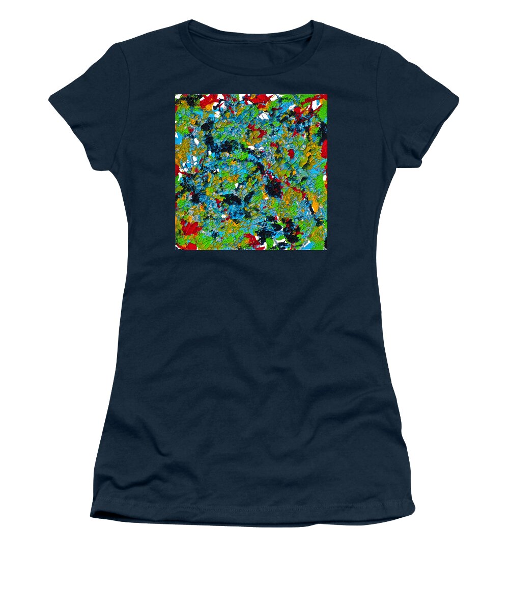 Abstract Women's T-Shirt featuring the painting Exploring by Artcetera By   LizMac