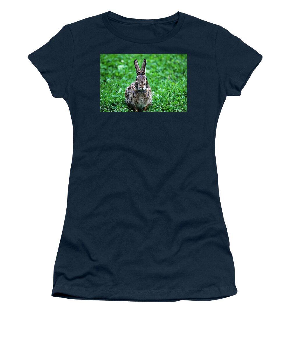 Bunny Women's T-Shirt featuring the photograph Eyes Wide Open by Trina Ansel
