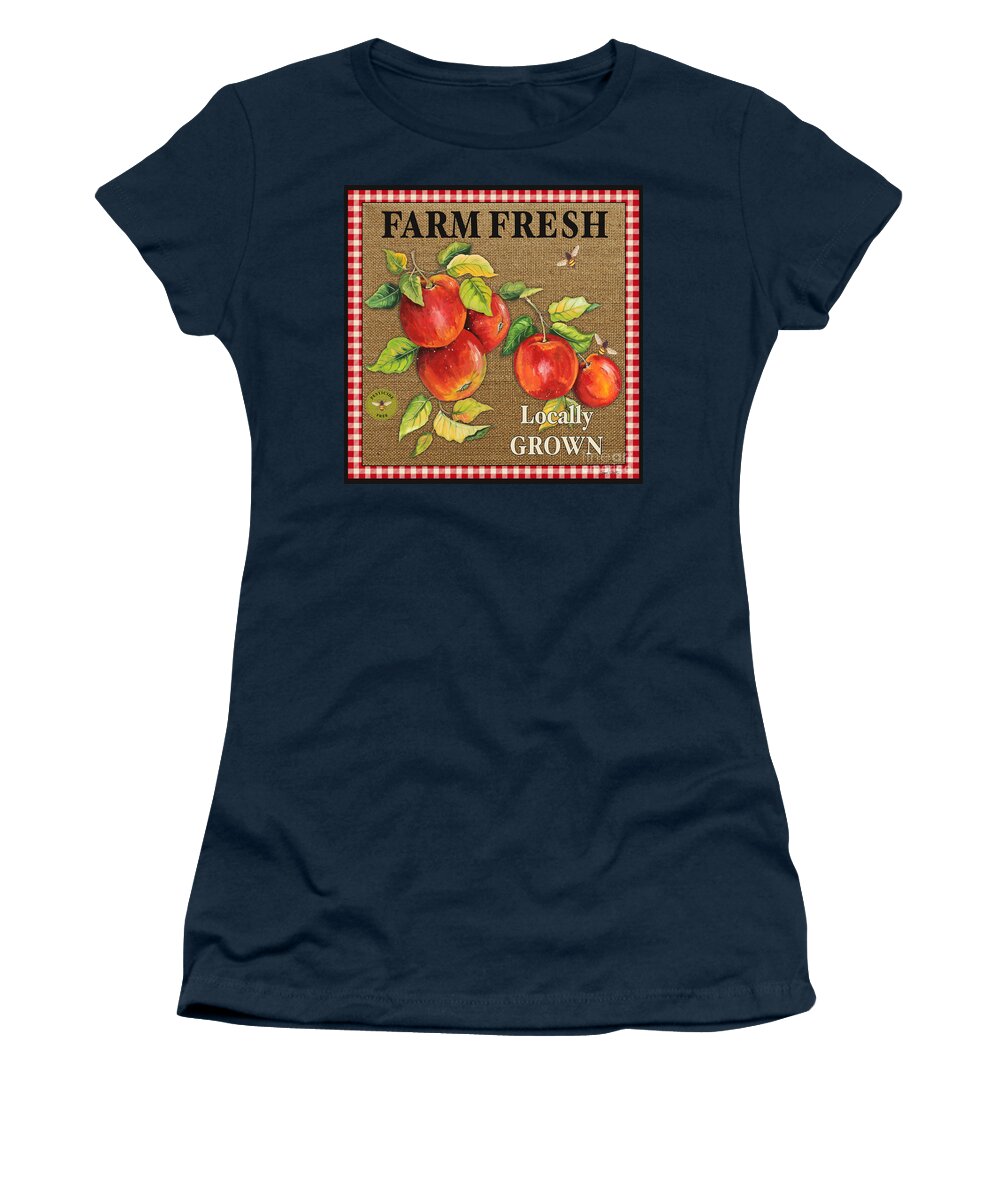 Burlap Women's T-Shirt featuring the digital art Farm Fresh-JP2380 by Jean Plout