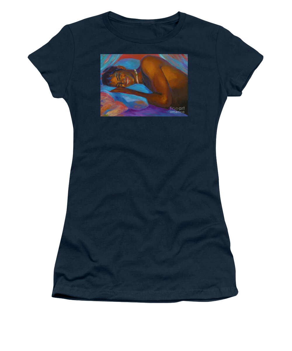 Figure Women's T-Shirt featuring the painting First Light by Isa Maria