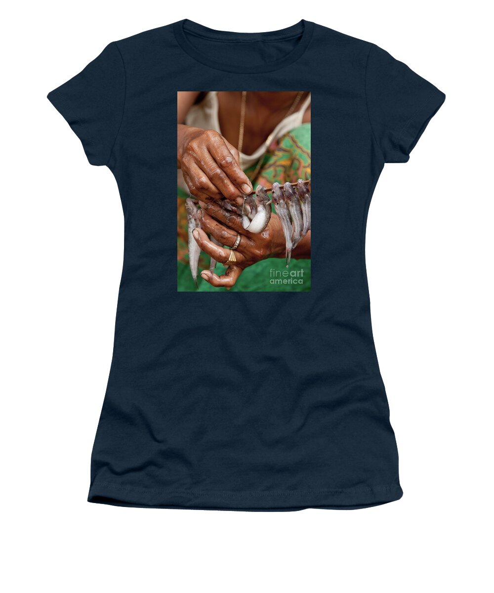 Asia Women's T-Shirt featuring the photograph Fish Stick by Jo Ann Tomaselli