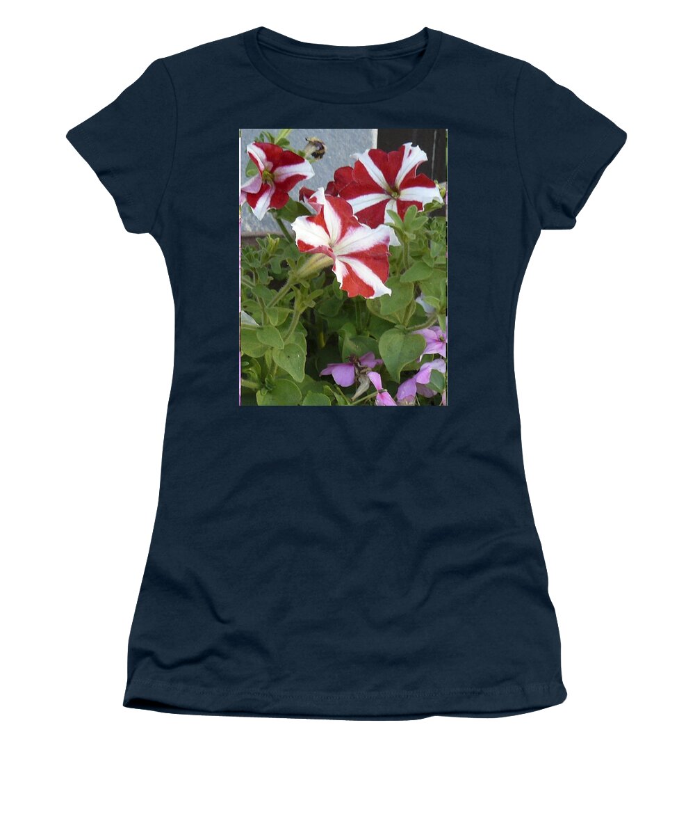 Flowers Women's T-Shirt featuring the photograph Flower Trios b by Mary Ann Leitch