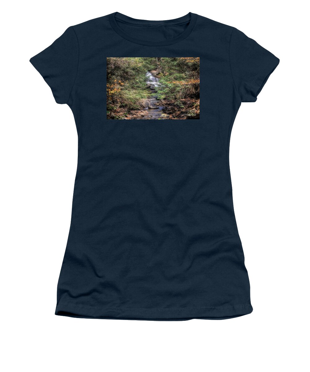 Ricketts Glen State Park Women's T-Shirt featuring the photograph For ever green by Rick Kuperberg Sr