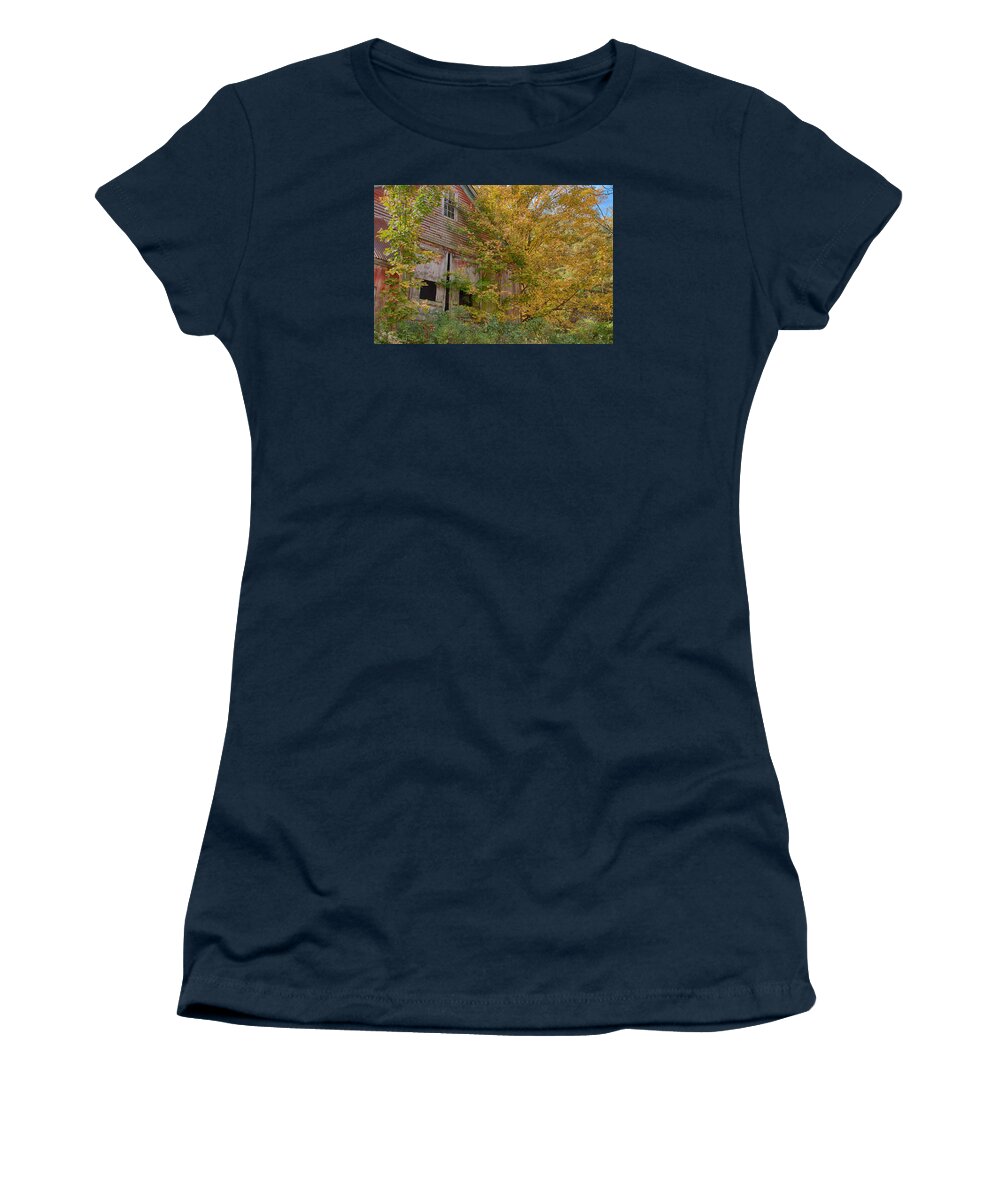 Autumn Foliage New England Women's T-Shirt featuring the photograph Forgotten but not gone by Jeff Folger
