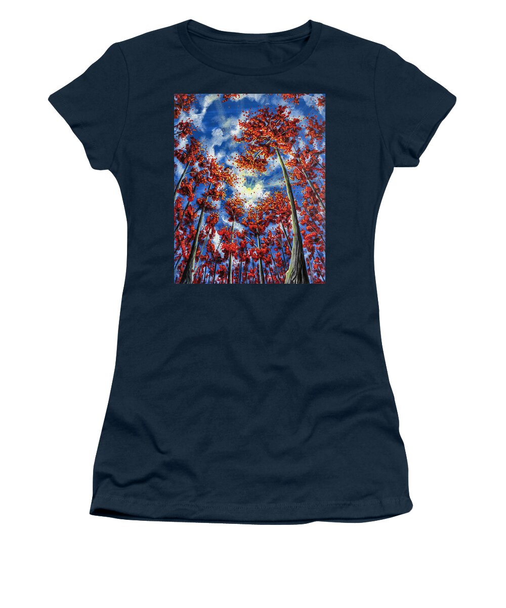 Summer Women's T-Shirt featuring the painting Fourth of July by Joel Tesch