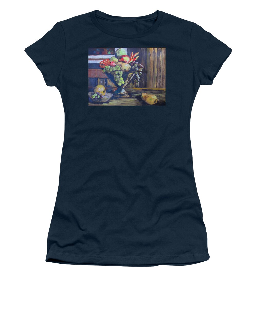 Painting Women's T-Shirt featuring the painting Fresh Fruit by Ashley Goforth