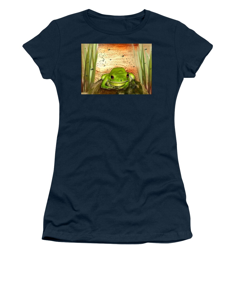 Nature Women's T-Shirt featuring the photograph Froggy Heaven by Holly Kempe