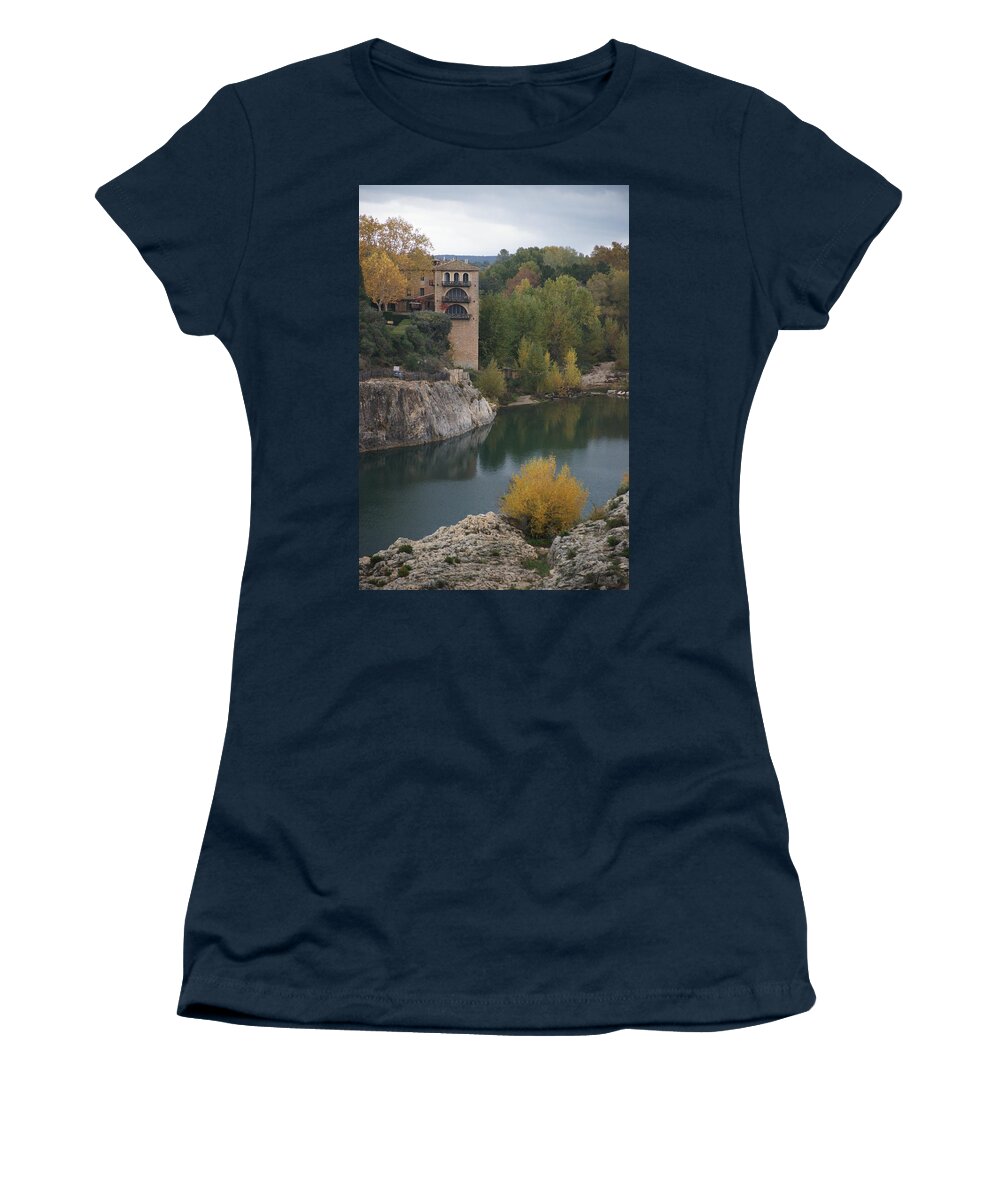 Pont Du Gard Women's T-Shirt featuring the photograph From Pont du Gard by Kent Nancollas