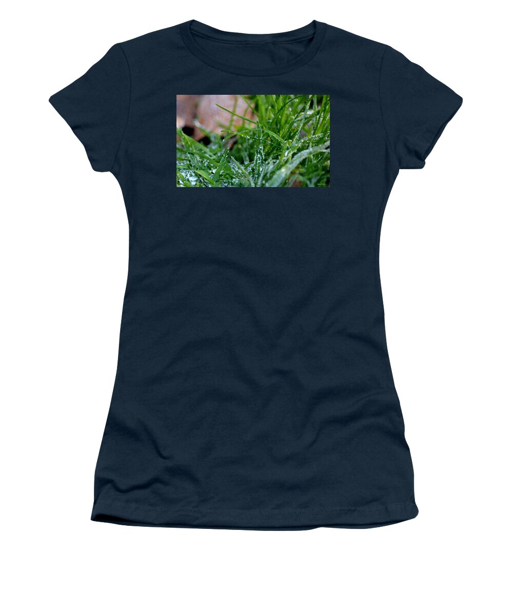 Frosted Dew Women's T-Shirt featuring the photograph Frosted Dew by Maria Urso