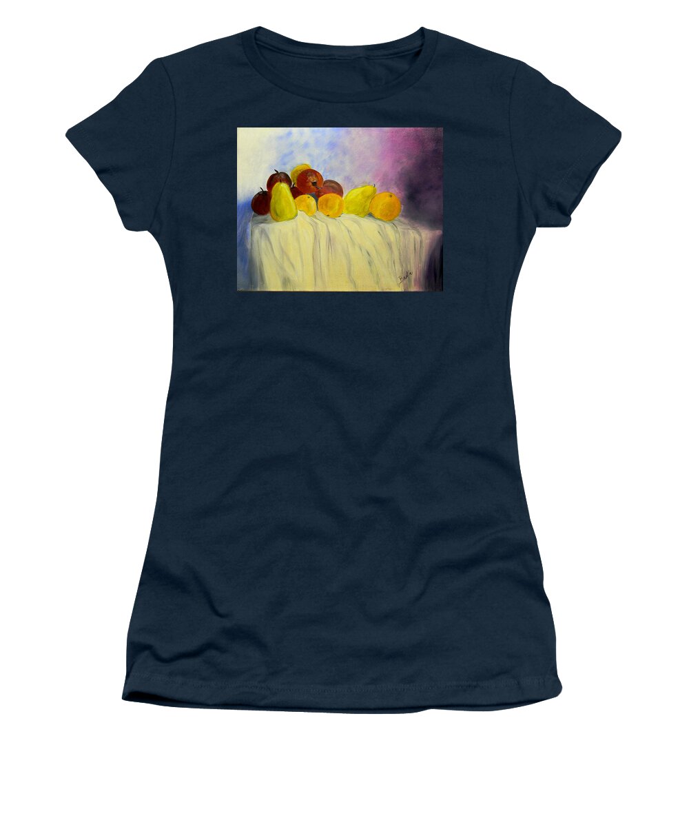 Fruit Women's T-Shirt featuring the painting Fruit by Bertie Edwards