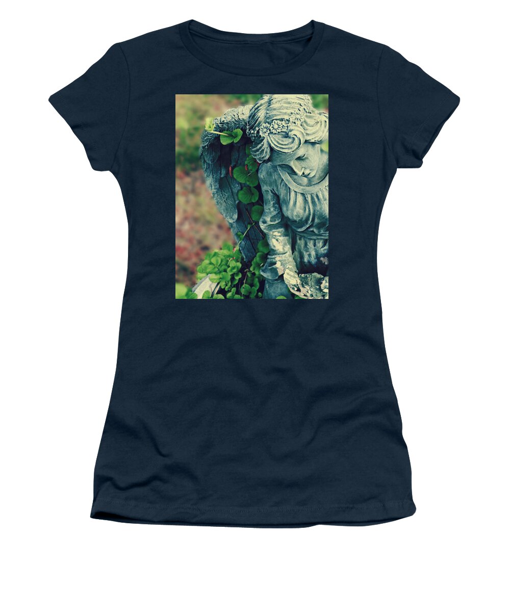 Garden Women's T-Shirt featuring the photograph Garden Angel by Micki Findlay