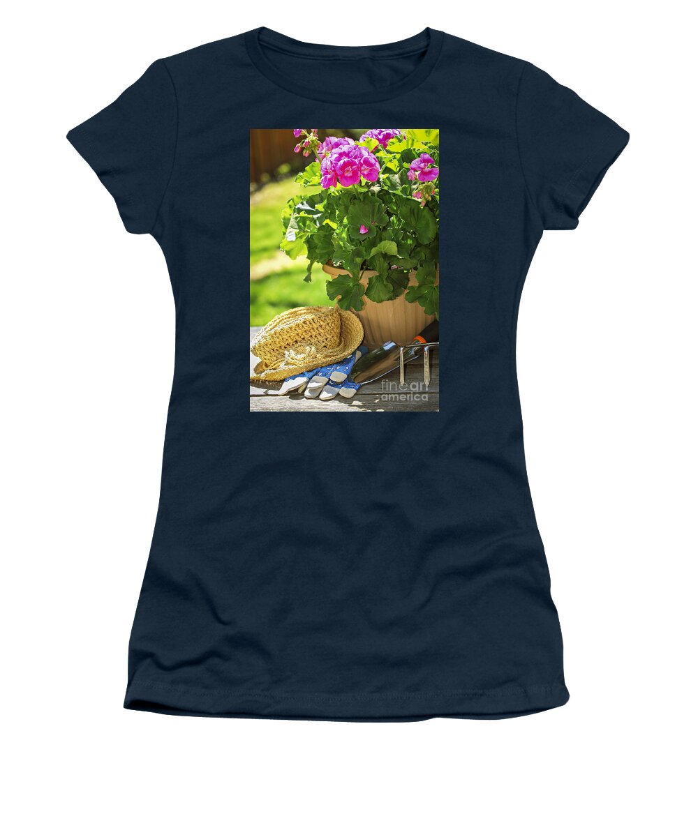 Garden Women's T-Shirt featuring the photograph Gardening by Elena Elisseeva