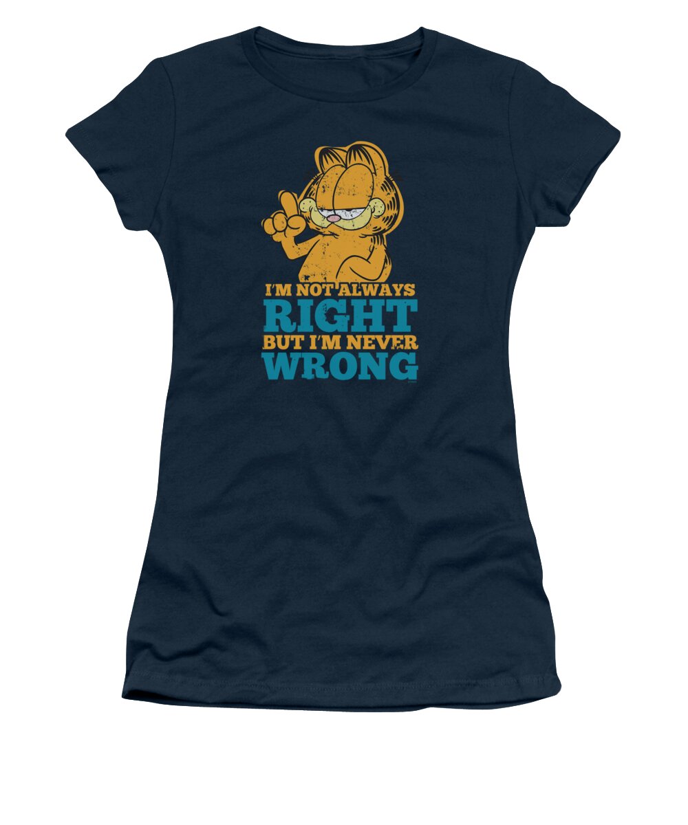 Garfield Women's T-Shirt featuring the digital art Garfield - Never Wrong by Brand A