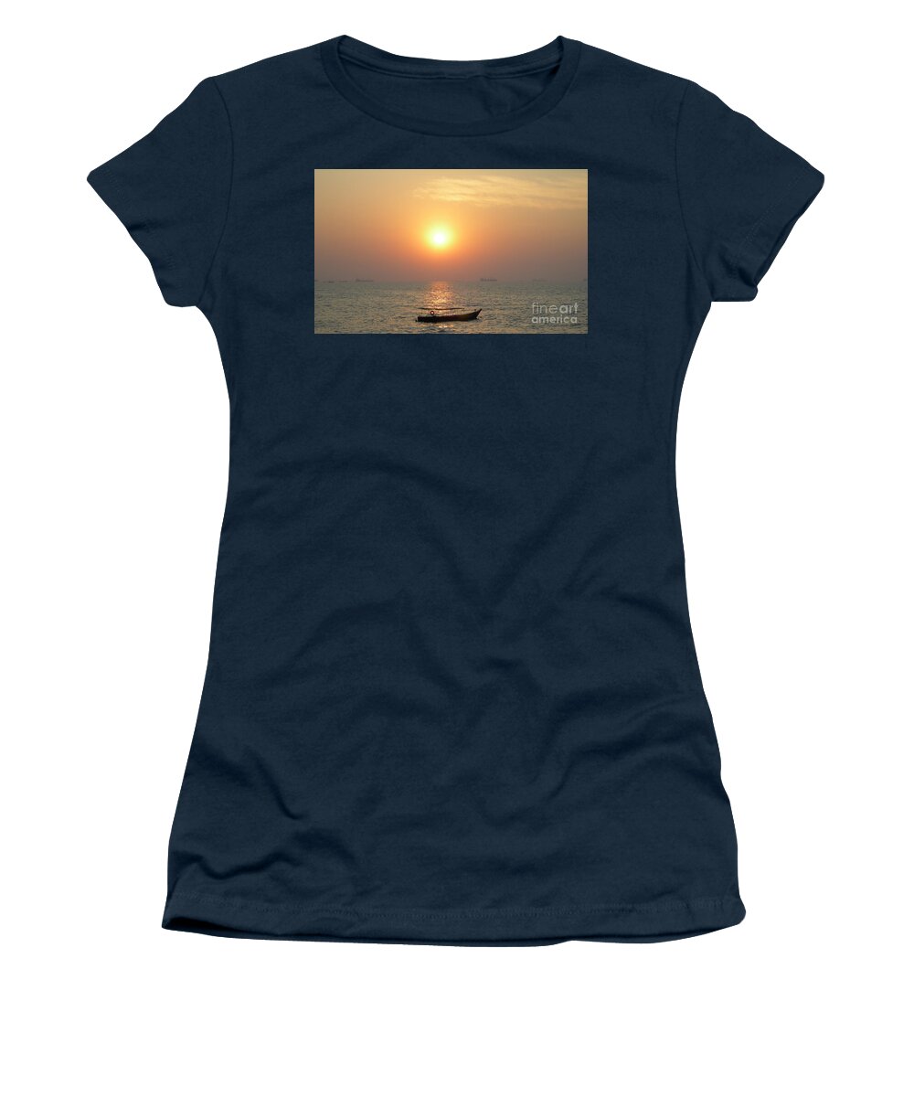 Calungute Women's T-Shirt featuring the photograph Goa Sunset by Mini Arora