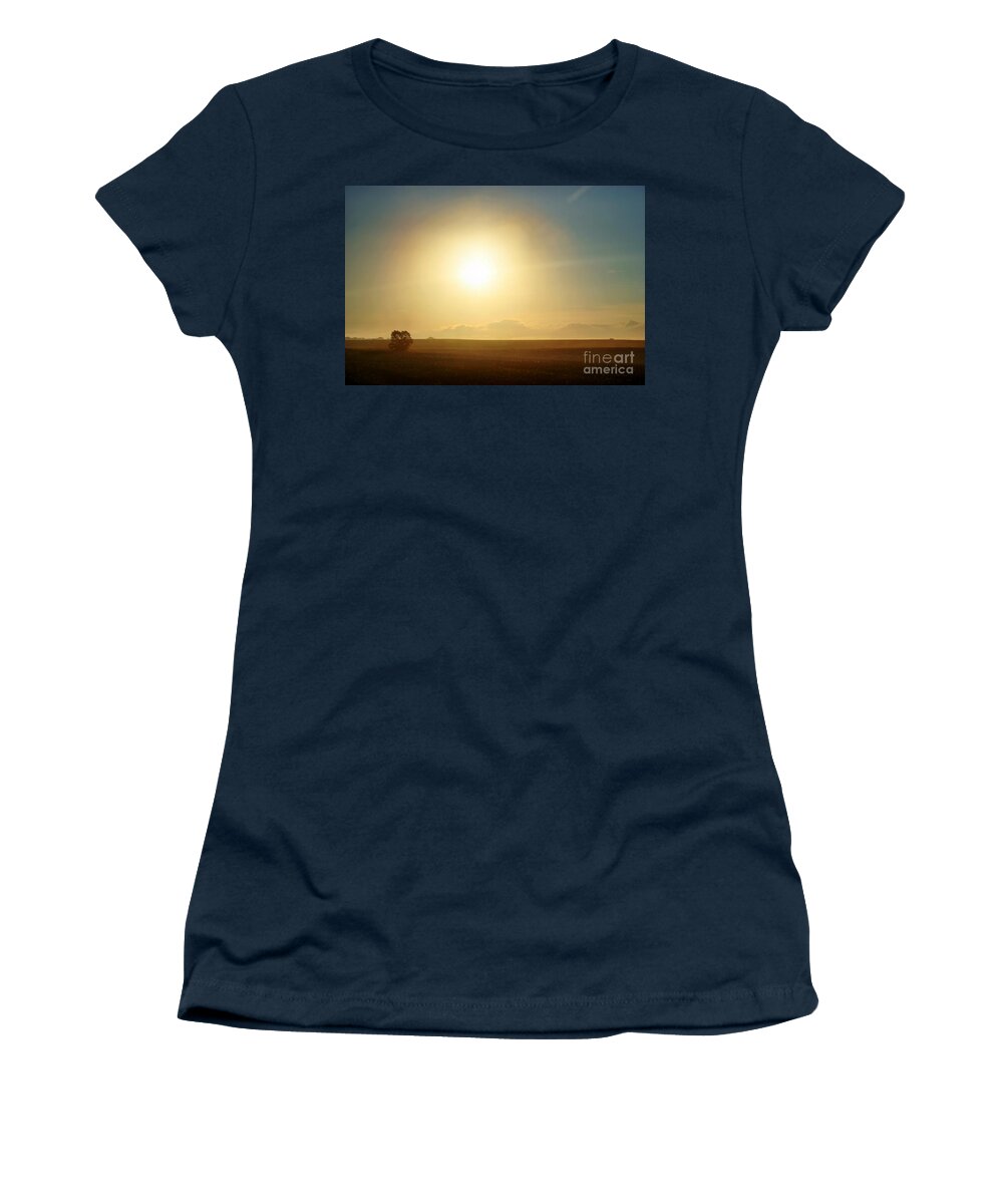 Sunset Women's T-Shirt featuring the photograph Golden Sunset by Judy Palkimas