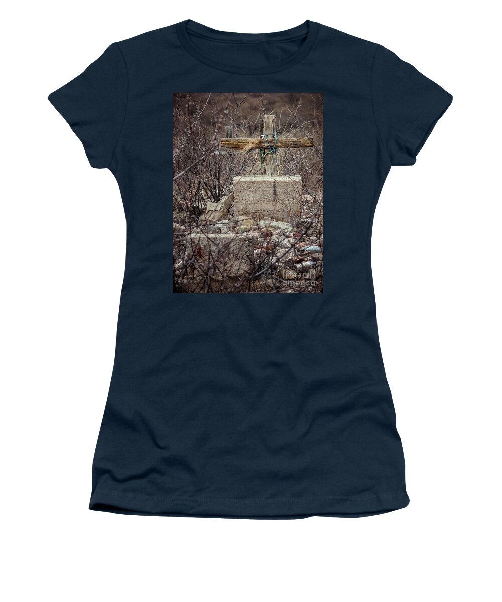 Grave Women's T-Shirt featuring the photograph Gone But Not Forgotten by Al Andersen