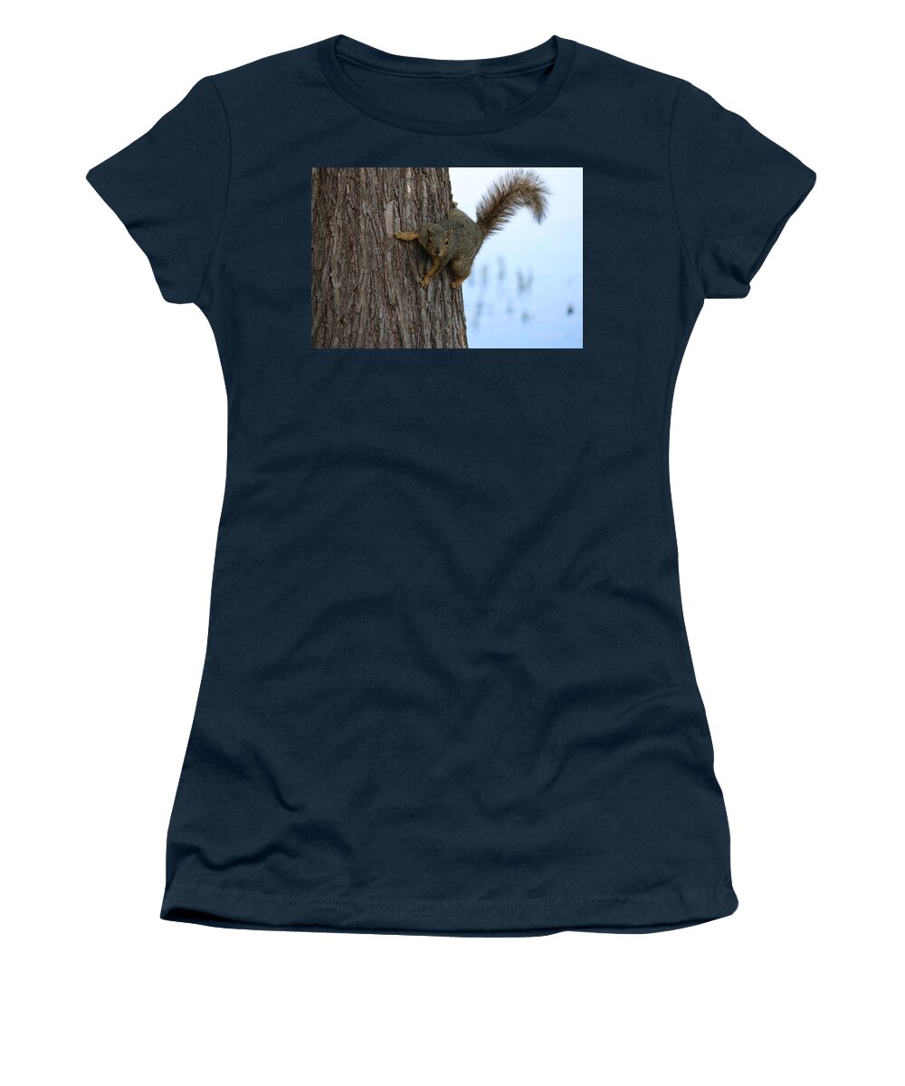  Women's T-Shirt featuring the photograph Lookin' for Nuts by Christy Pooschke