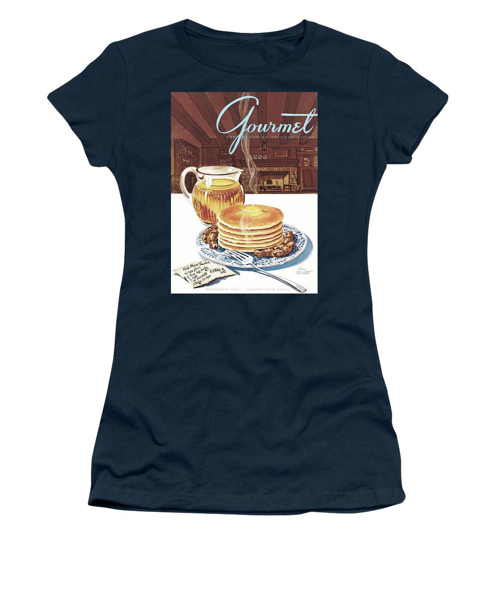 Food Women's T-Shirt featuring the photograph Gourmet Cover Of Pancakes by Henry Stahlhut