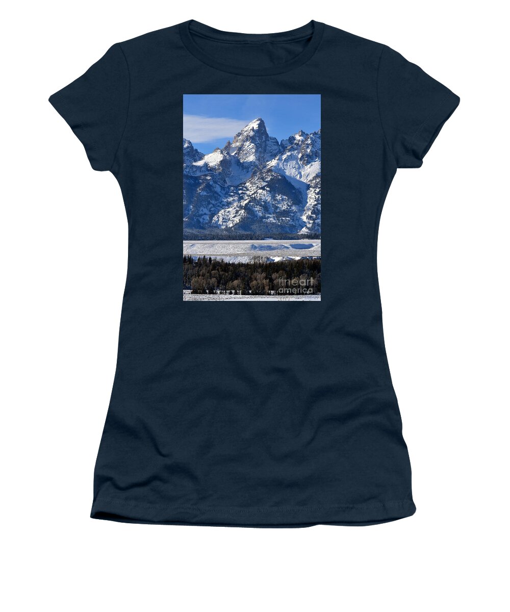 Mountains Women's T-Shirt featuring the photograph Grand Teton by Dorrene BrownButterfield