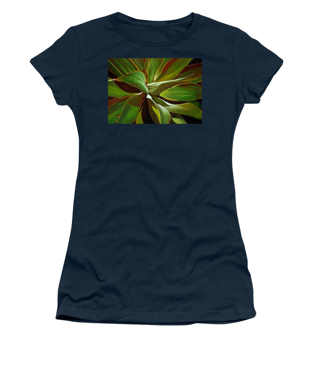 Plant Women's T-Shirt featuring the painting Green by Thu Nguyen