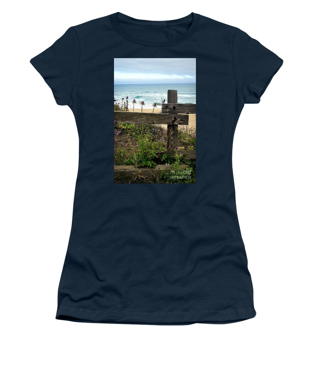 Beach Women's T-Shirt featuring the photograph Greetings from San Francisco by Ellen Cotton