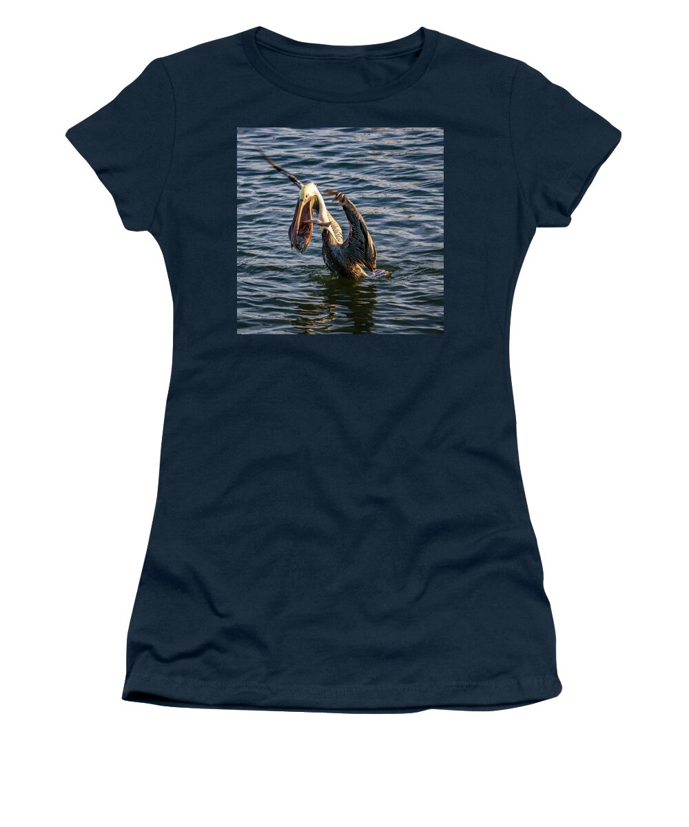 America Women's T-Shirt featuring the photograph Gulp by Traveler's Pics