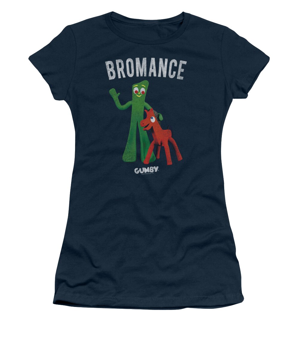 Gumby Women's T-Shirt featuring the digital art Gumby - Bromance by Brand A