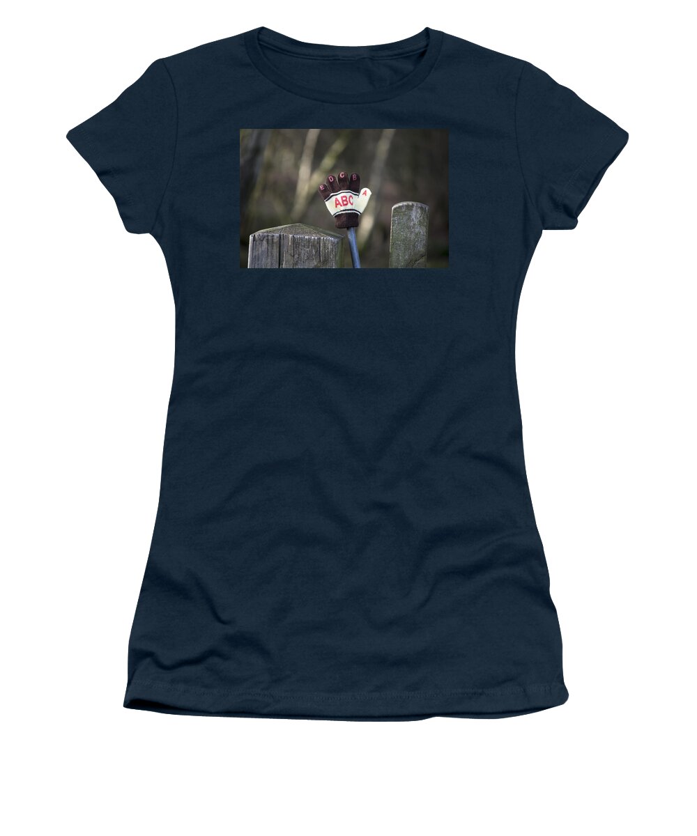 Glove Women's T-Shirt featuring the photograph Handy by Spikey Mouse Photography