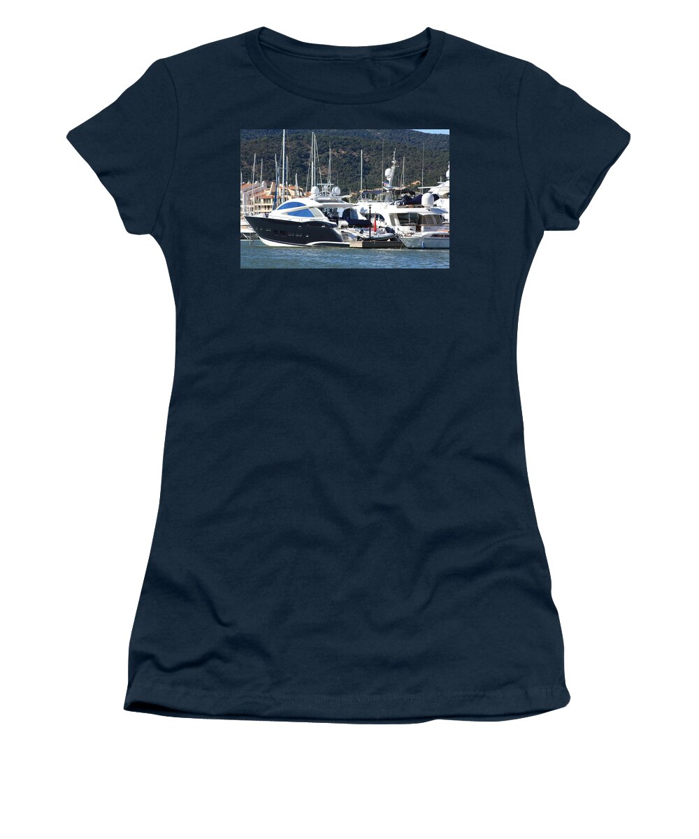 Rogerio Mariani Women's T-Shirt featuring the photograph Harbour docking scene by Rogerio Mariani