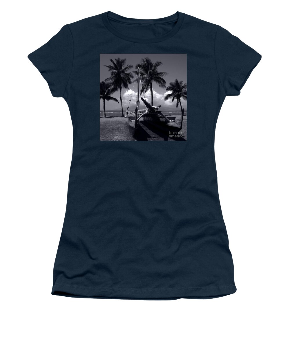 Aloha Women's T-Shirt featuring the photograph Hawaiian Sailing Canoe Maui Hawaii by Sharon Mau