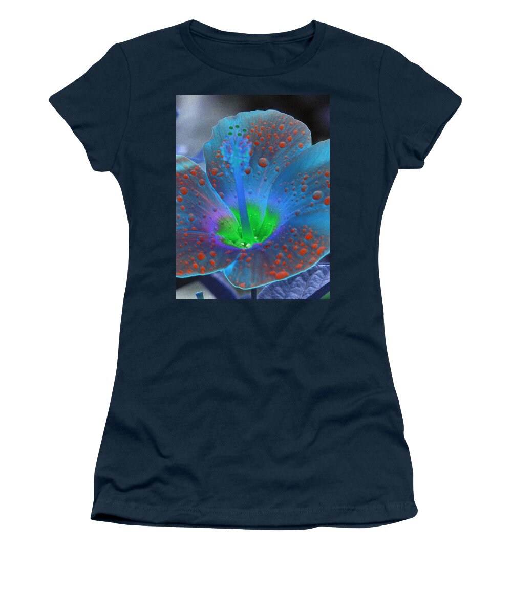 Hibiscus Women's T-Shirt featuring the photograph Hibiscus - After The Rain - PhotoPower 775 by Pamela Critchlow