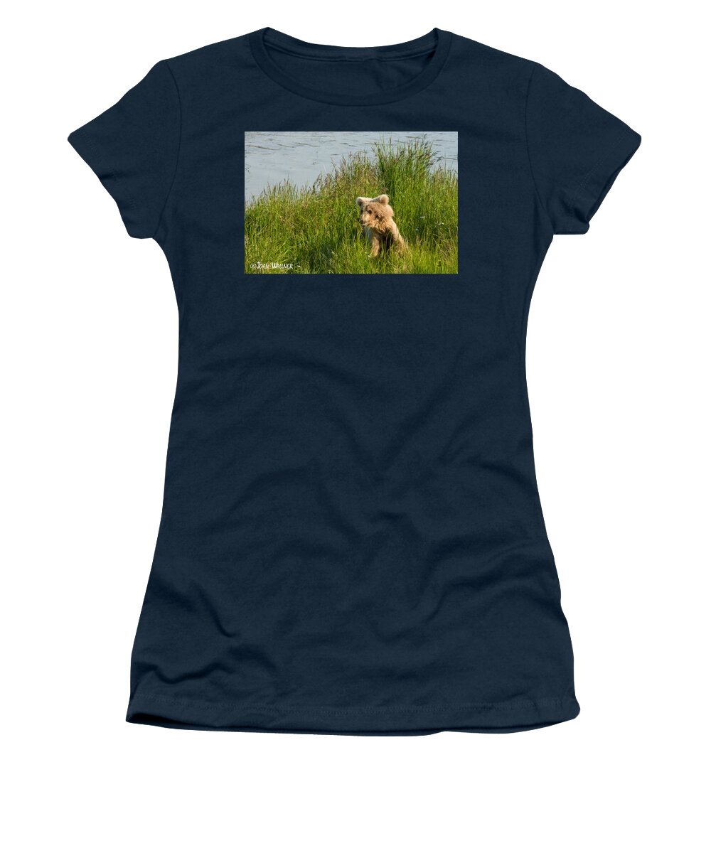 Alaska Women's T-Shirt featuring the photograph Hiding in Tall Grass by Joan Wallner