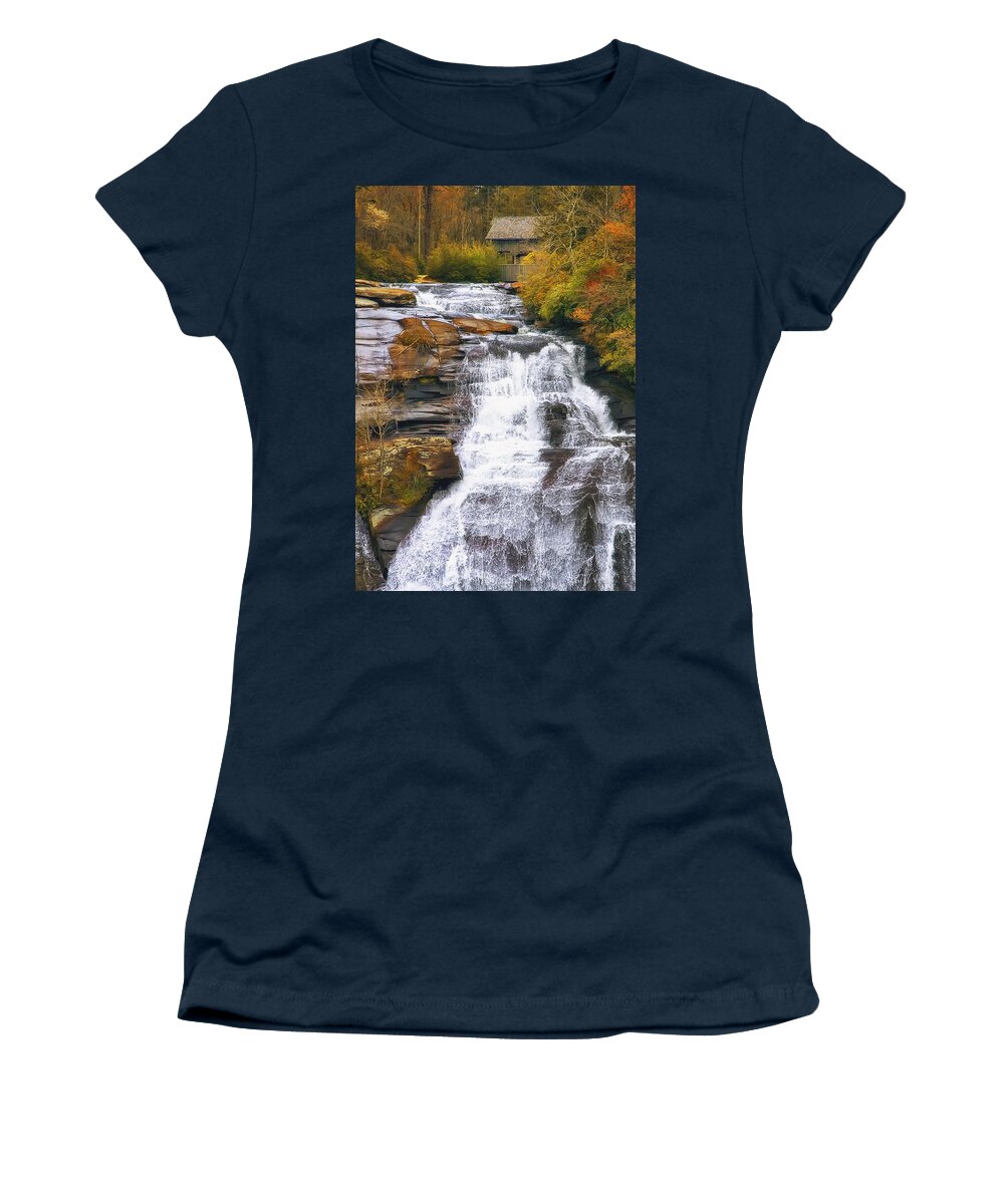 Water Women's T-Shirt featuring the photograph High Falls by Scott Norris
