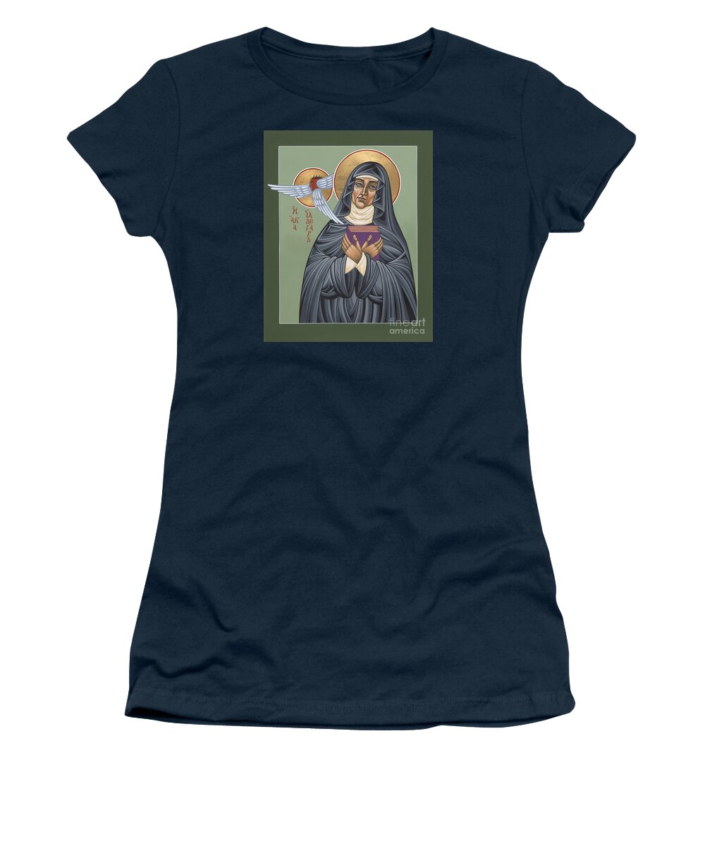 Hildegard Of Bingen Women's T-Shirt featuring the painting St. Hildegard of Bingen 171 by William Hart McNichols