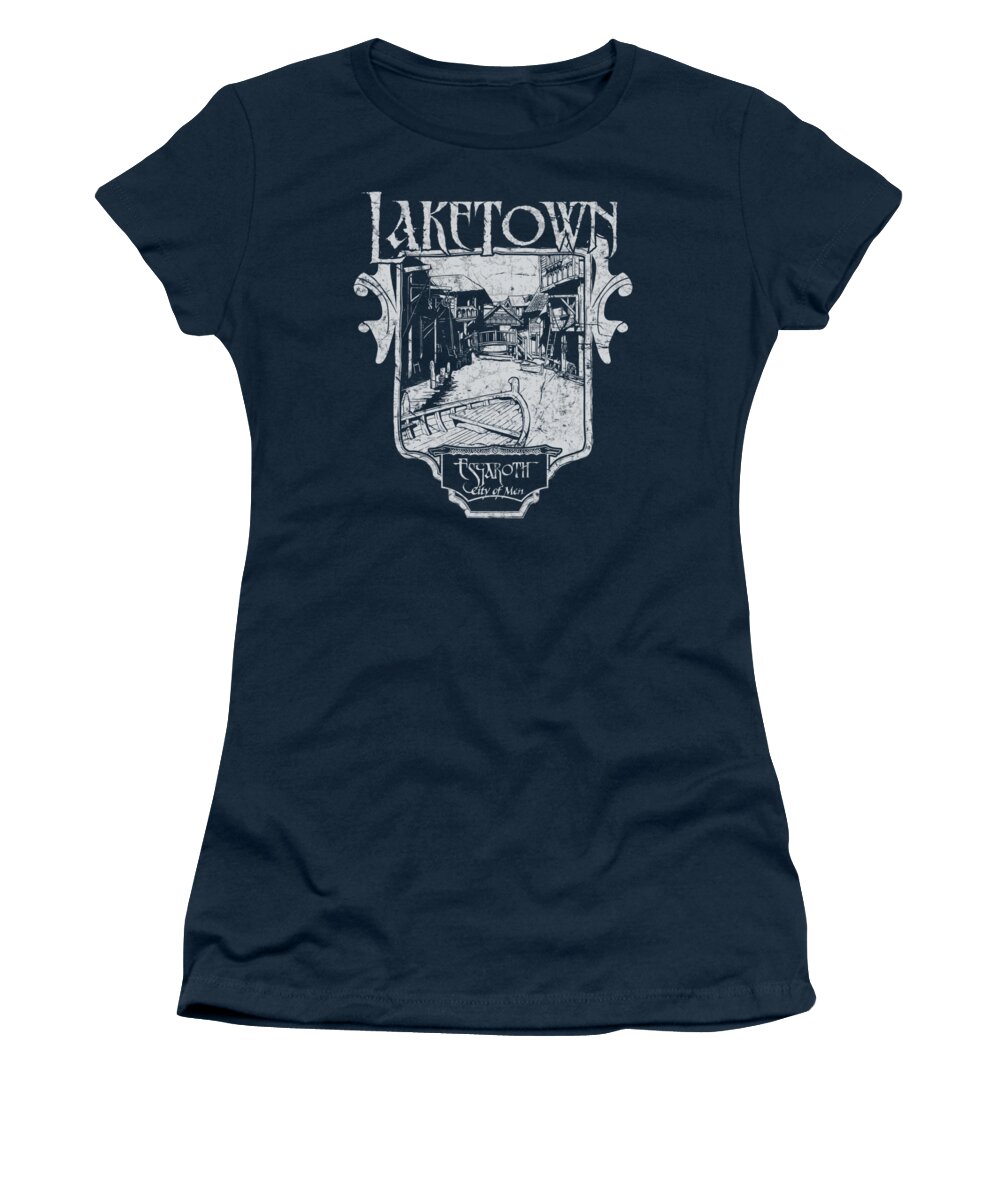 The Hobbit Women's T-Shirt featuring the digital art Hobbit - Laketown Simple by Brand A