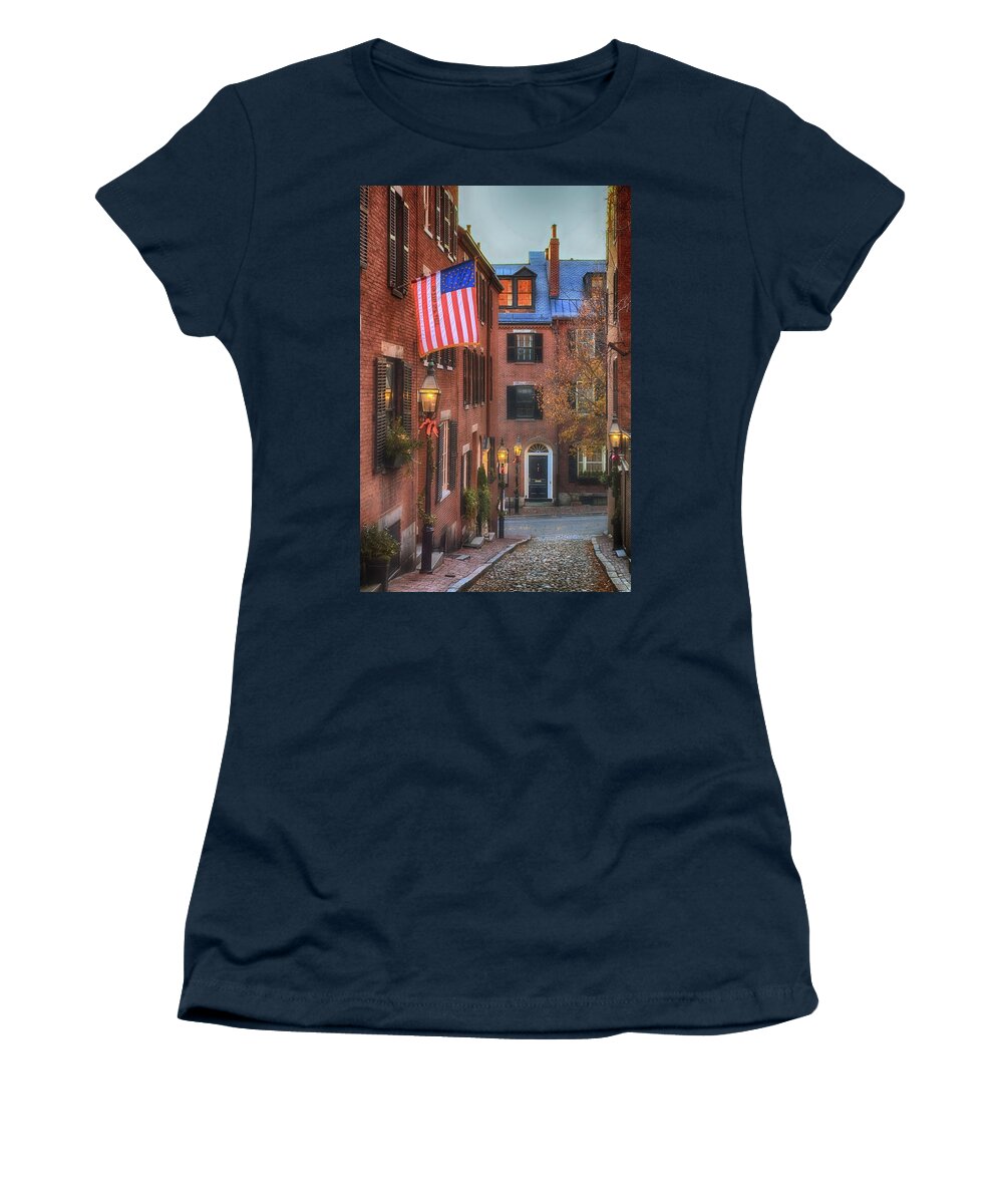 New England Women's T-Shirt featuring the photograph Holiday on Acorn by Joann Vitali