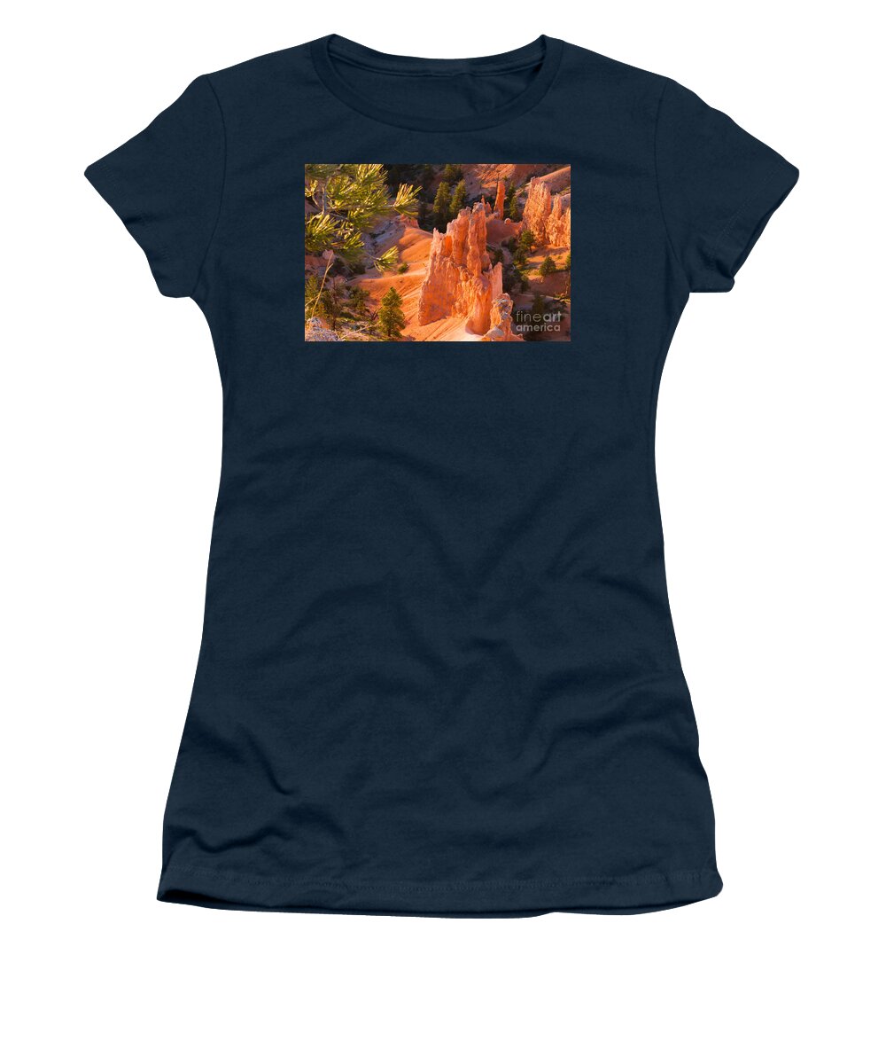 Bryce Canyon National Park Women's T-Shirt featuring the photograph Hoodoo from Sunset Point Bryce Canyon National Park by Dan Hartford