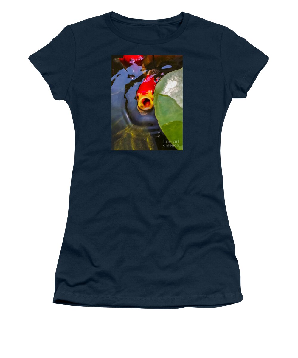 Koi Women's T-Shirt featuring the photograph Koi by Charlie Cliques