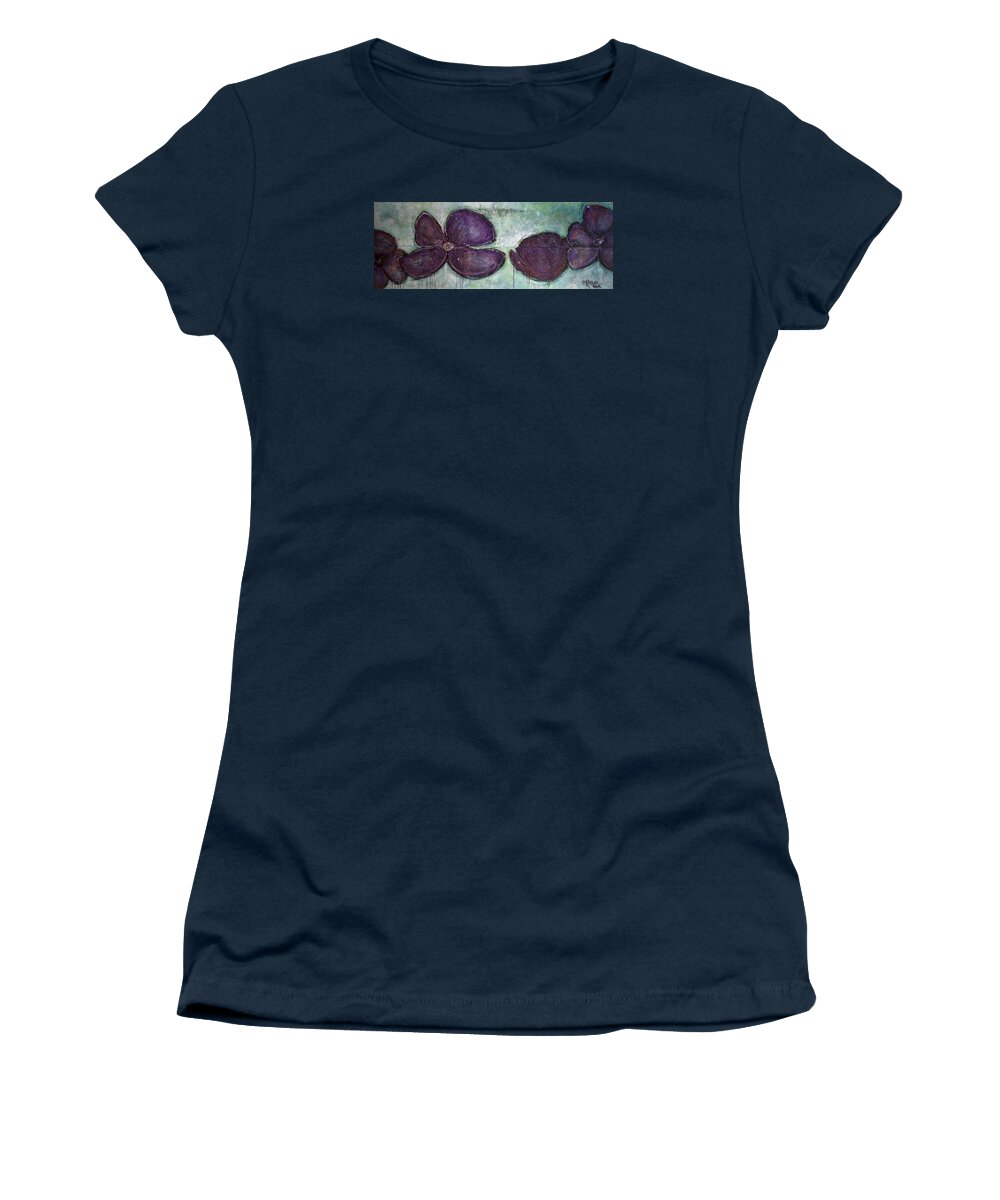 Poppies Women's T-Shirt featuring the painting I Can See Home In Your Eyes Poppies by Laurie Maves ART