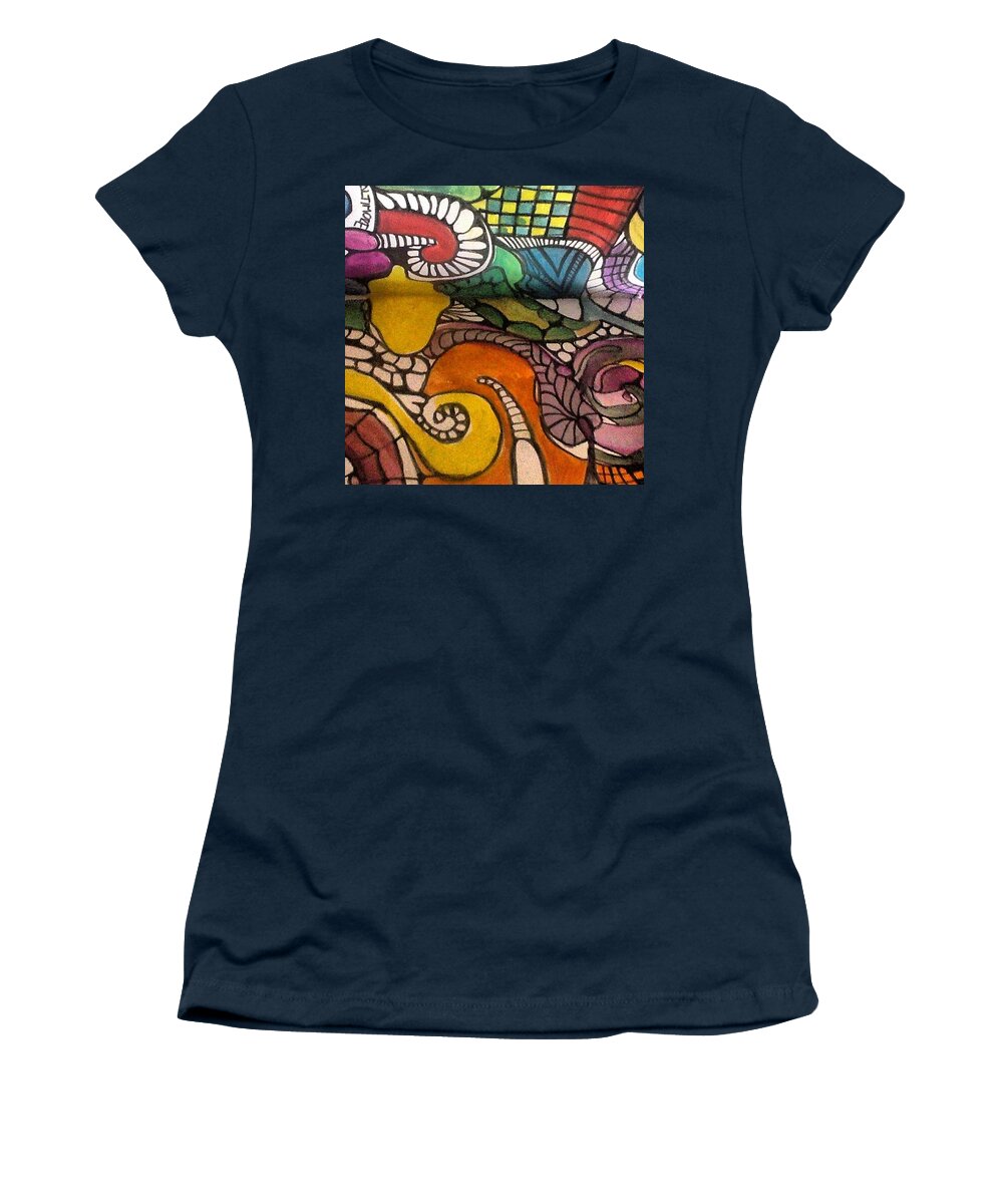 Art Women's T-Shirt featuring the painting Life is better in color by Sandra Lira