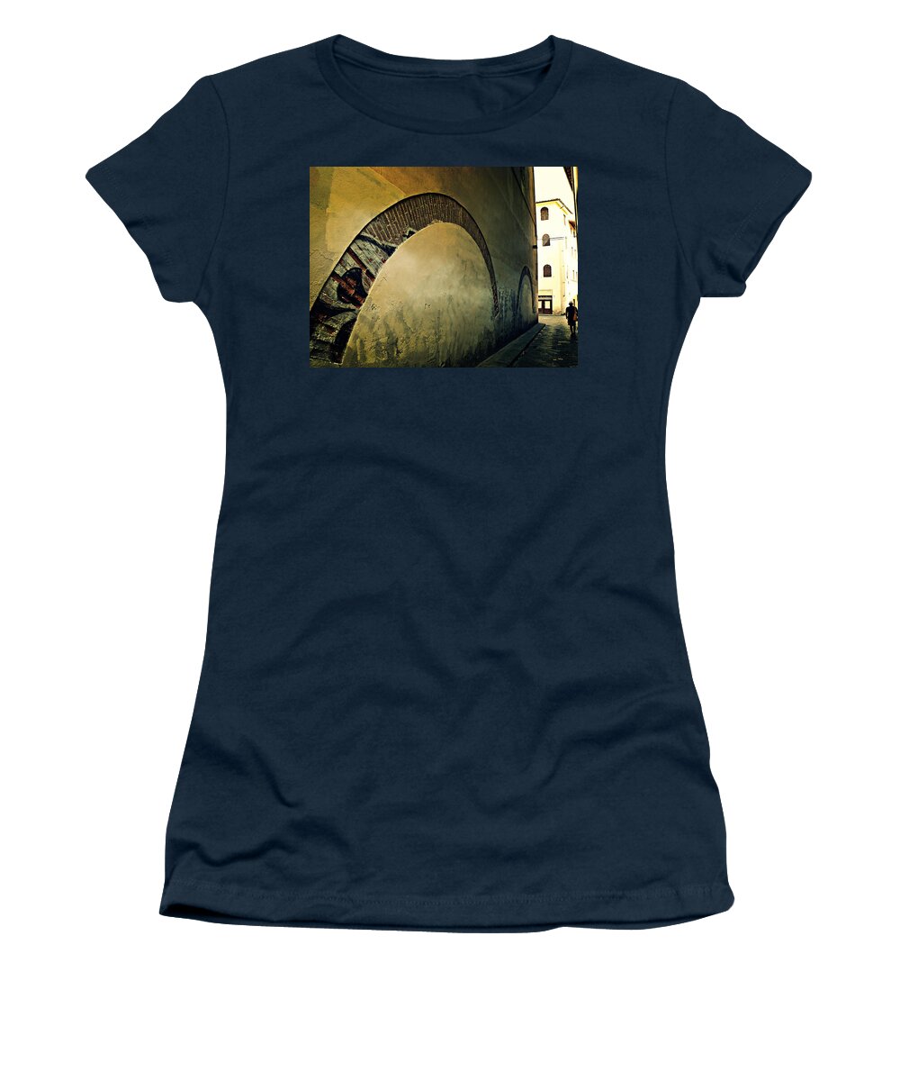 Il Muro Women's T-Shirt featuring the photograph Il Muro by Micki Findlay