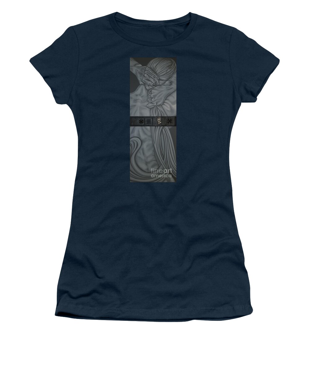 Surreal Women's T-Shirt featuring the painting Two Halfs of Us by Judy Henninger