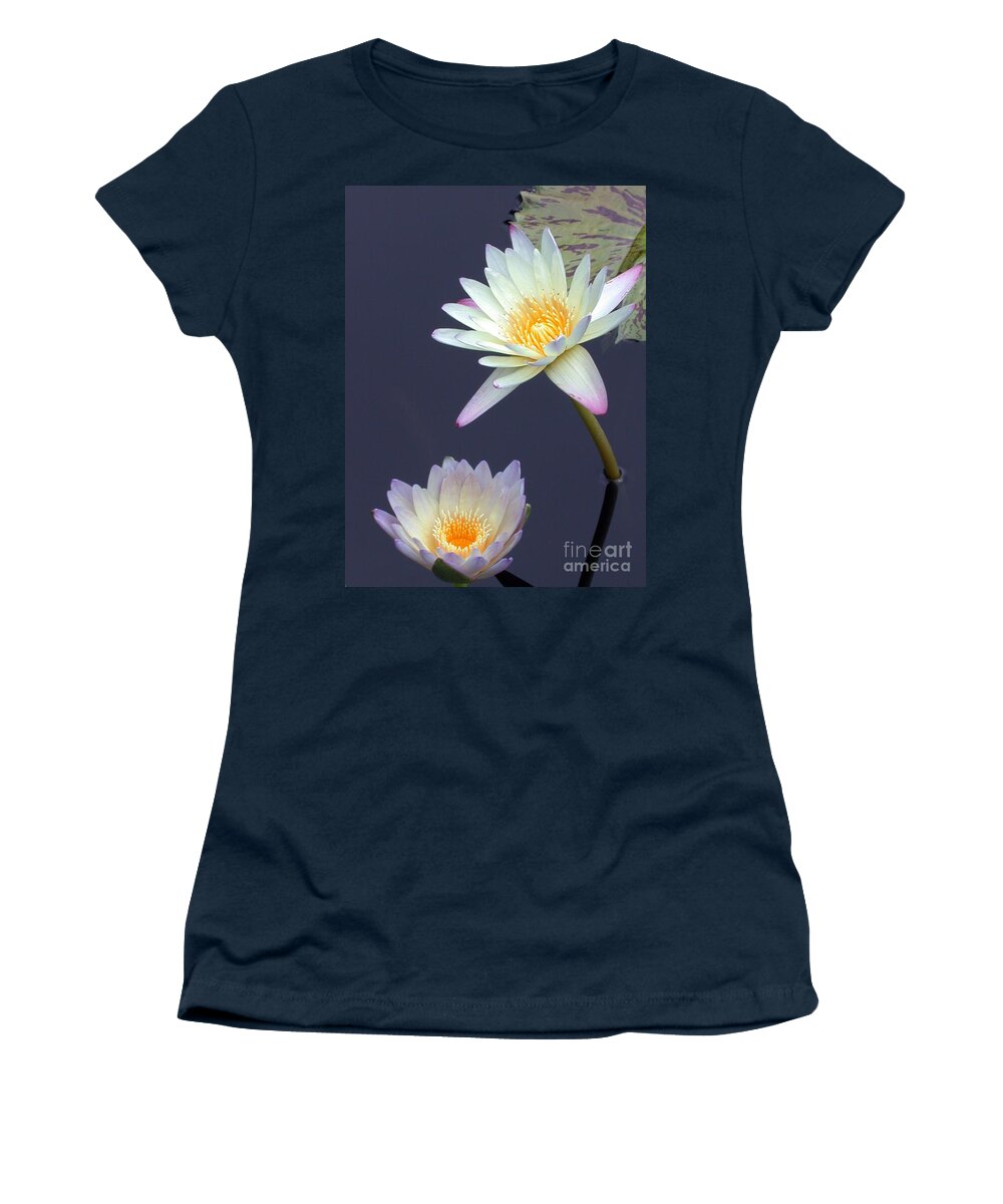 Water Lily Women's T-Shirt featuring the photograph In The Pond by Living Color Photography Lorraine Lynch