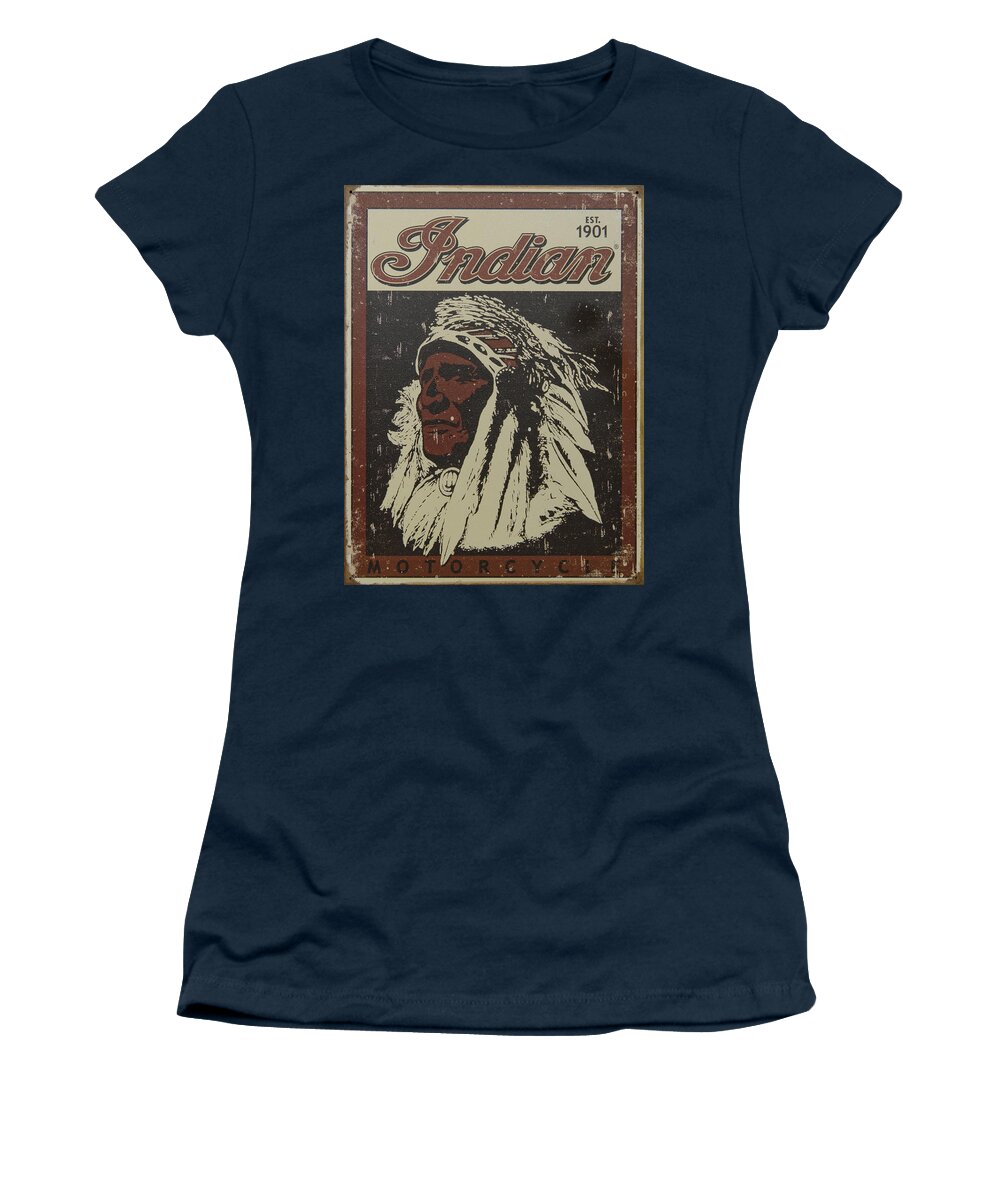 Indian Motorcycle Poster Women's T-Shirt featuring the photograph Indian Motorcycle Poster by Wes and Dotty Weber