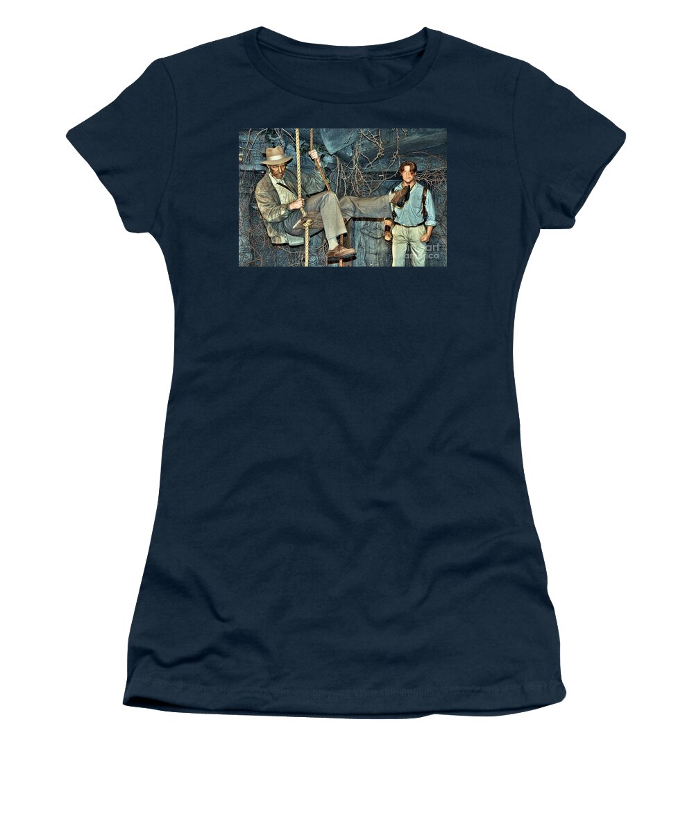 Indiana Jones Women's T-Shirt featuring the photograph Indiana Jones Meets the Mummy by Andrea Kollo