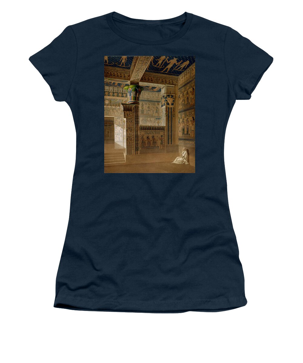 Print Women's T-Shirt featuring the drawing Interior View Of The West Temple by Le Pere